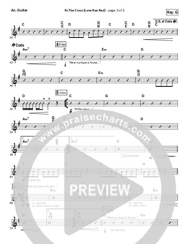 At The Cross (Love Ran Red) Acoustic Guitar (Chris Tomlin / Passion)