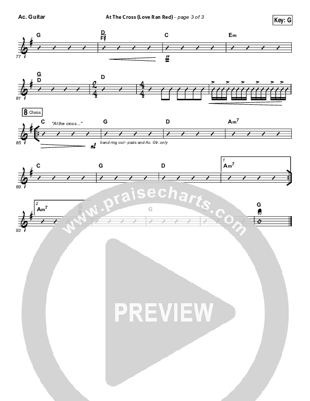 At The Cross (Love Ran Red) Acoustic Guitar (Chris Tomlin / Passion)