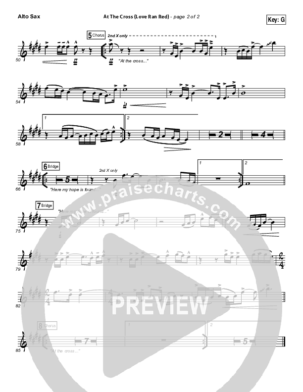 At The Cross (Love Ran Red) Alto Sax (Chris Tomlin / Passion)