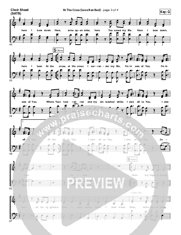 At The Cross (Love Ran Red) Choir Vocals (SATB) (Chris Tomlin / Passion)