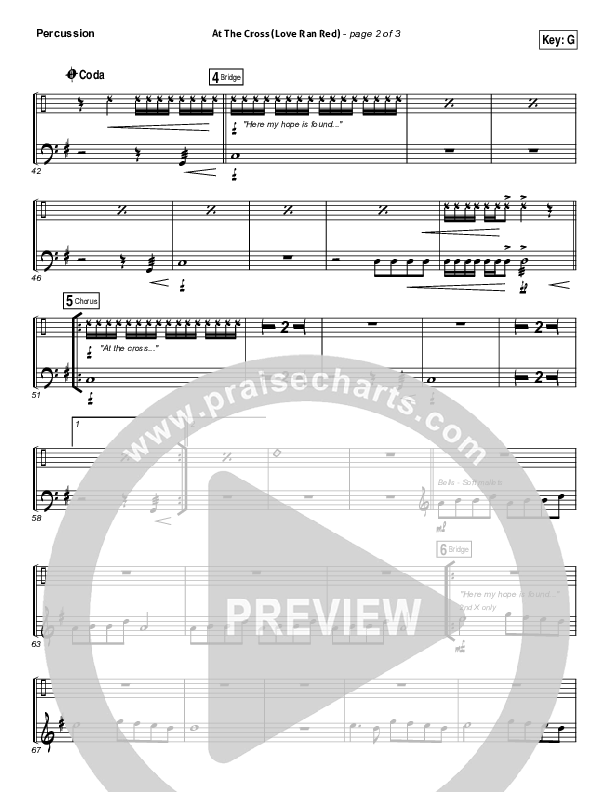 At The Cross (Love Ran Red) Percussion (Chris Tomlin / Passion)