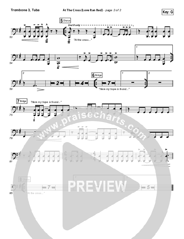 At The Cross (Love Ran Red) Trombone 3/Tuba (Chris Tomlin / Passion)