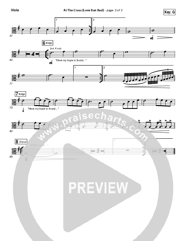 At The Cross (Love Ran Red) Viola (Chris Tomlin / Passion)