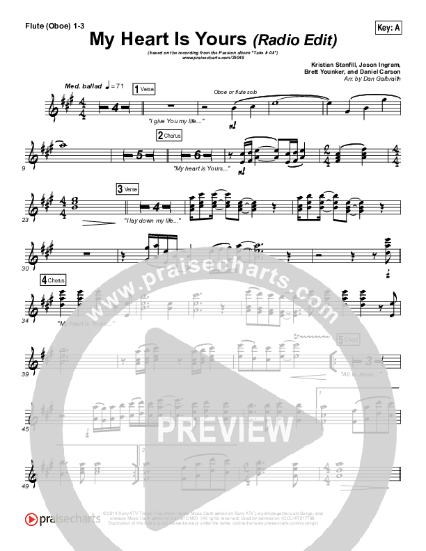 My Heart Is Yours (Radio) Wind Pack (Kristian Stanfill / Passion)