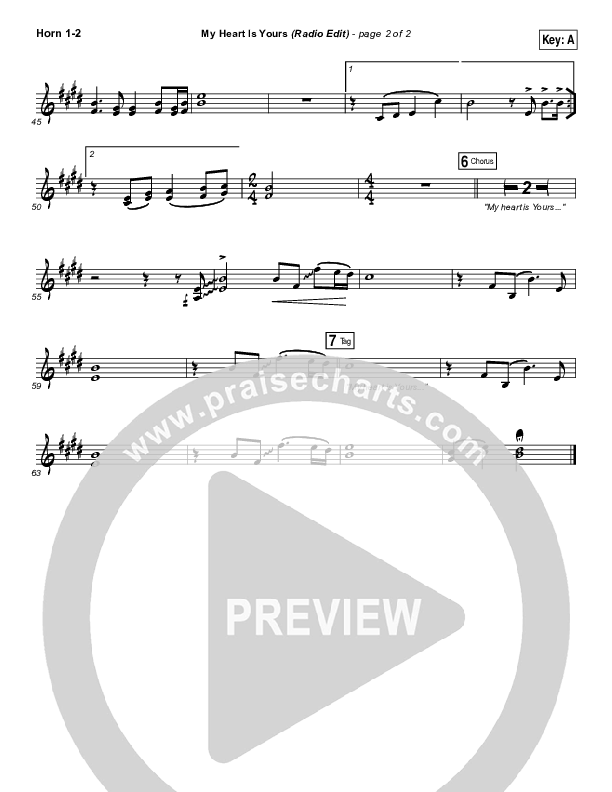 My Heart Is Yours (Radio) Brass Pack (Kristian Stanfill / Passion)