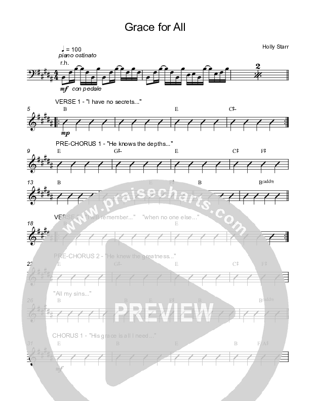 Grace For All Rhythm Chart (Holly Starr)