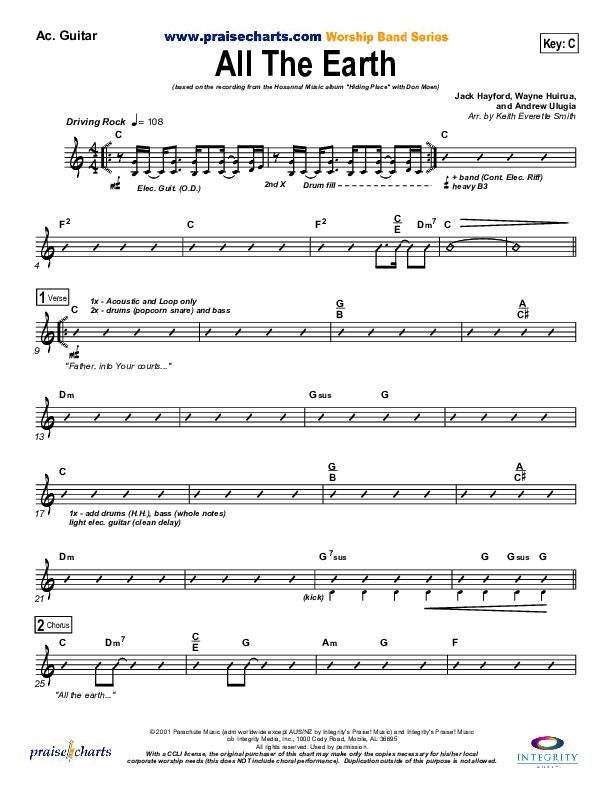 All The Earth Acoustic Guitar (Don Moen)