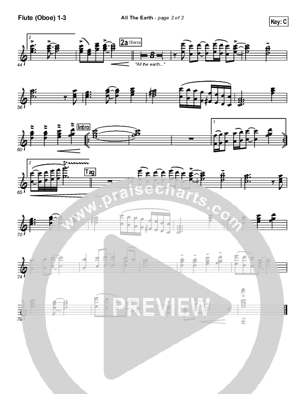 All The Earth Flute/Oboe 1/2/3 (Don Moen)