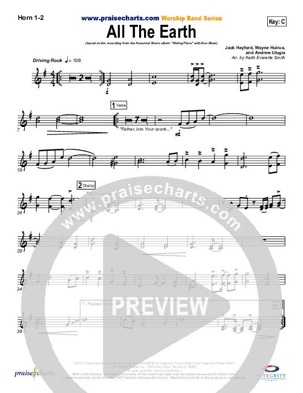 All The Earth French Horn 1/2 (Don Moen)