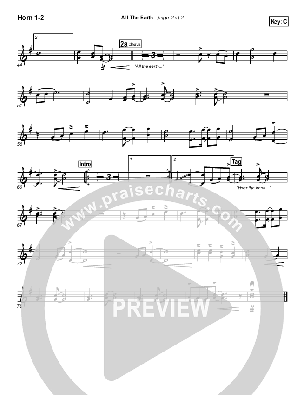 All The Earth French Horn 1/2 (Don Moen)