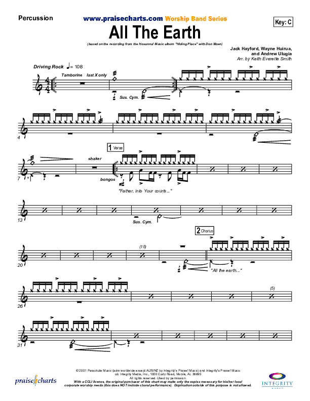 All The Earth Percussion (Don Moen)