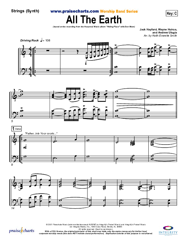 All The Earth Synth Strings (Don Moen)