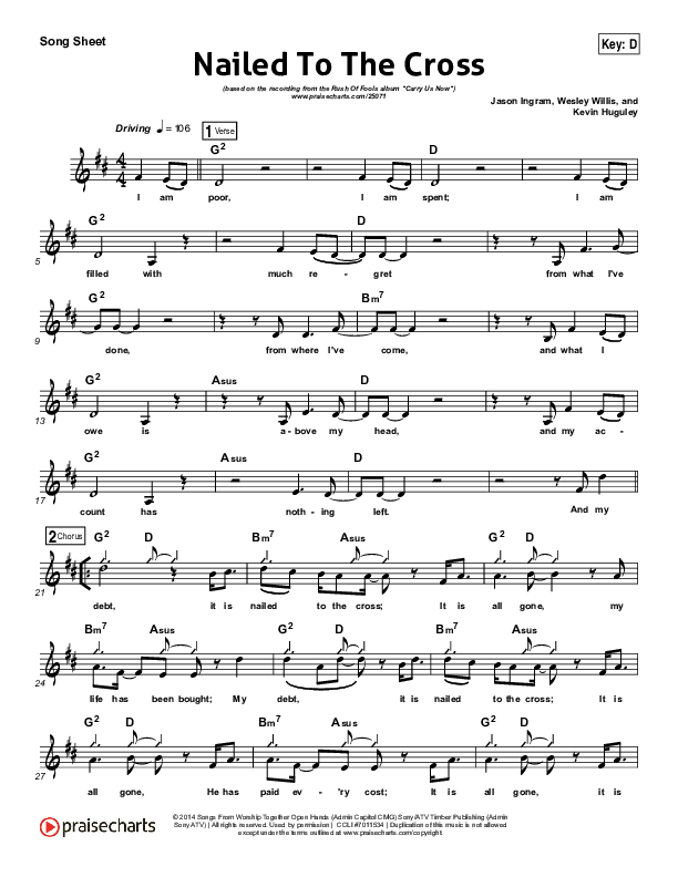 Nailed To The Cross Lead (SAT) (Rush Of Fools)