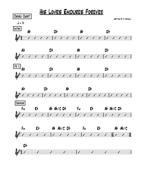 His Love Endures Forever Chords & Lyrics (Riverview Church)