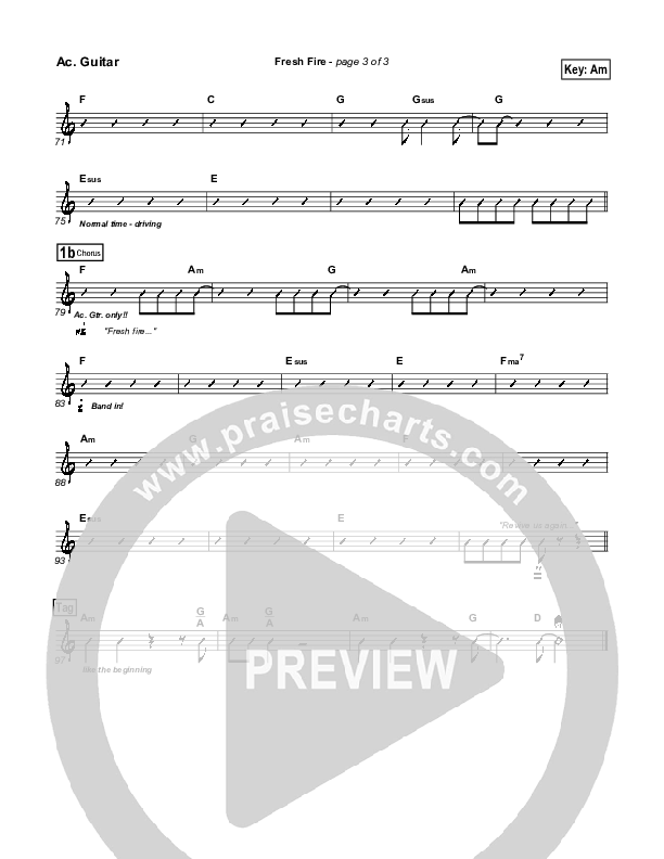 Fresh Fire Acoustic Guitar (Don Moen)