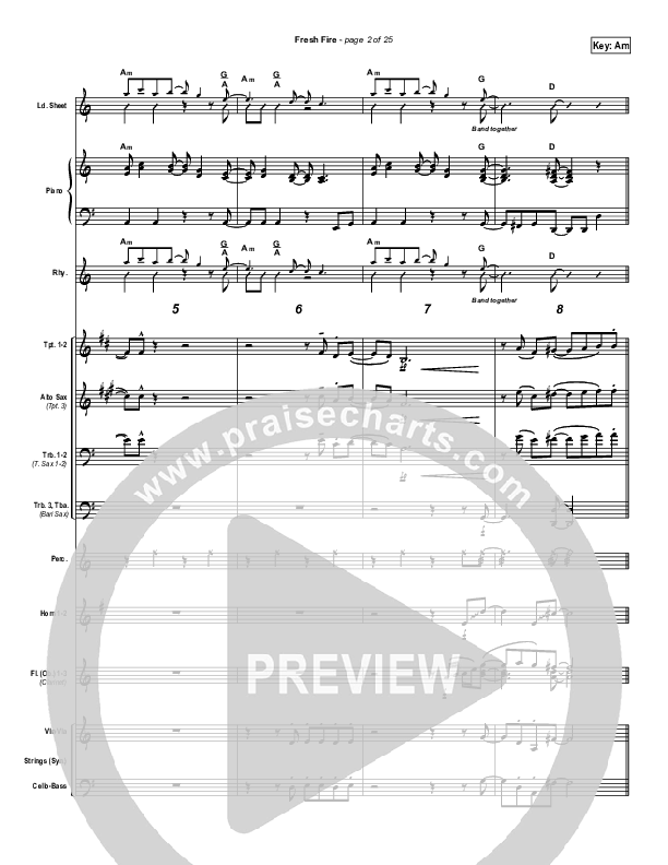 Fresh Fire Conductor's Score (Don Moen)