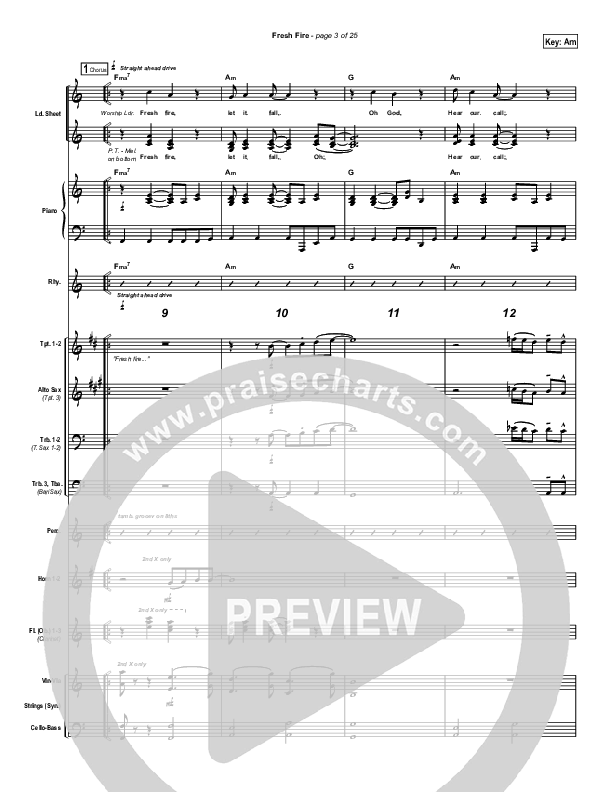 Fresh Fire Conductor's Score (Don Moen)