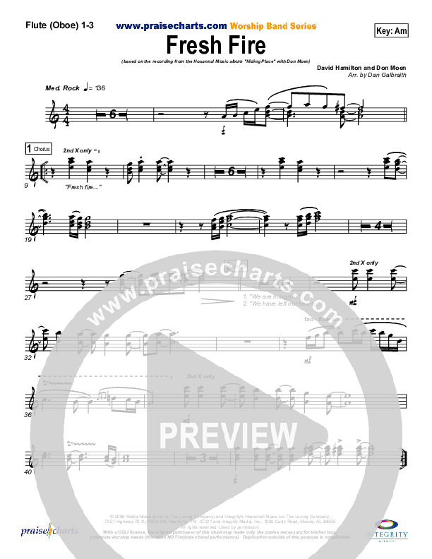 Fresh Fire Flute/Oboe 1/2/3 (Don Moen)