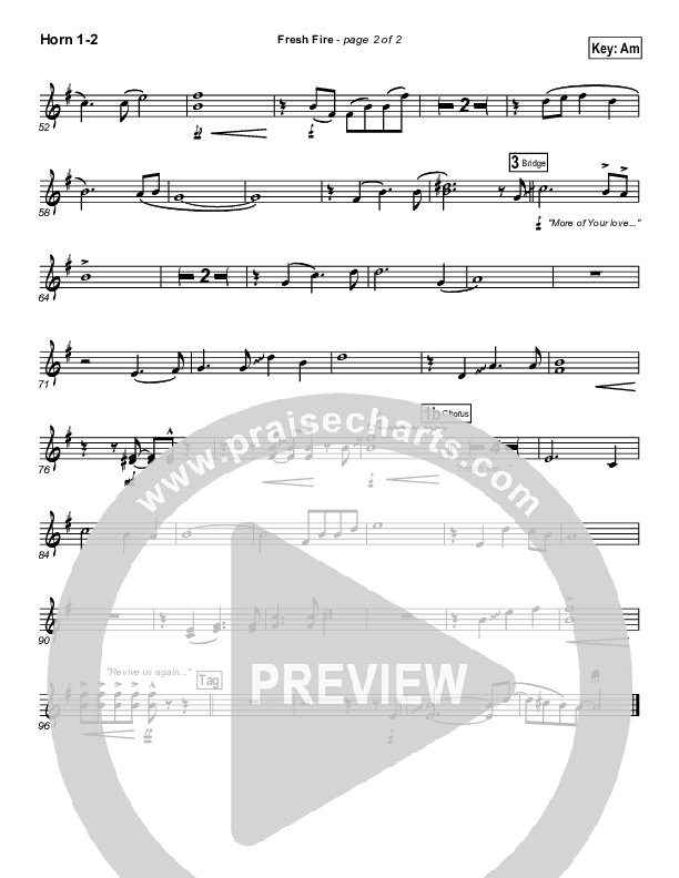 Fresh Fire French Horn 1/2 (Don Moen)