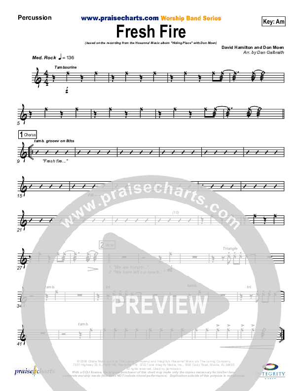 Fresh Fire Percussion (Don Moen)