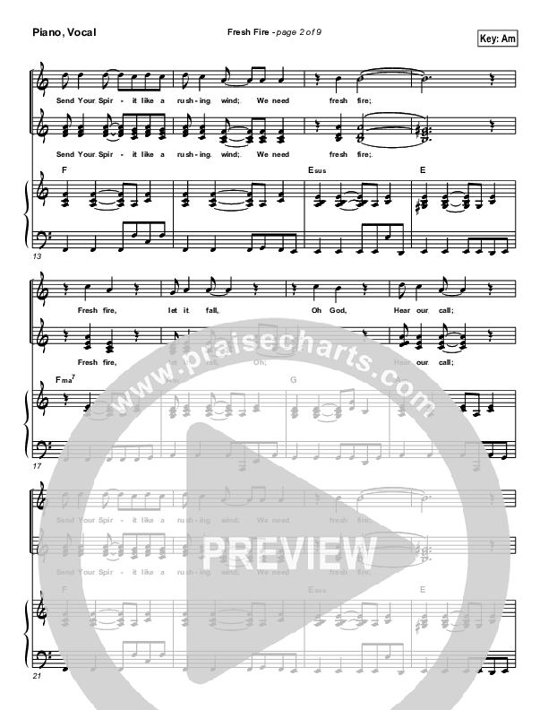 Fresh Fire Piano/Vocal & Lead (Don Moen)