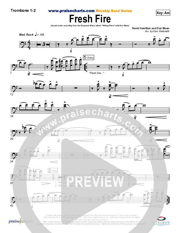 Fresh Fire Trombone 1/2 (Don Moen)