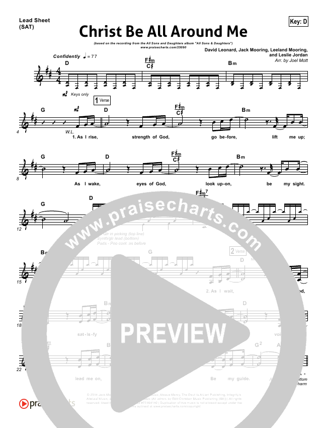 Christ Be All Around Me Orchestration All Sons Daughters Praisecharts As i rise, strength of godgo before, lift me upas i wake, eyes of godlook upon, be my sight. praisecharts