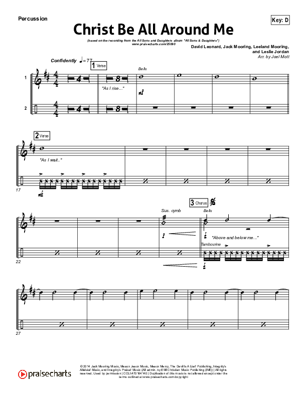 Christ Be All Around Me Percussion (All Sons & Daughters)