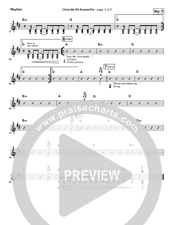 Christ Be All Around Me Rhythm Chart (All Sons & Daughters)