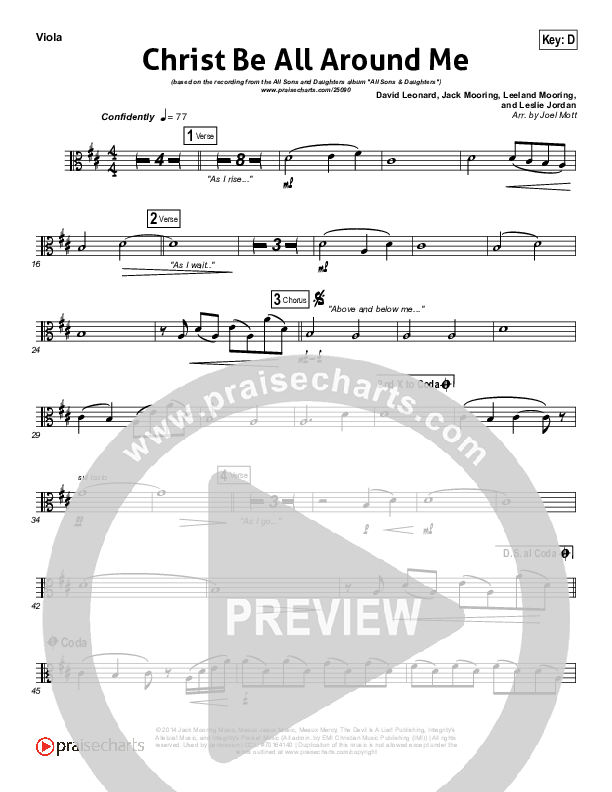 Christ Be All Around Me Viola (All Sons & Daughters)