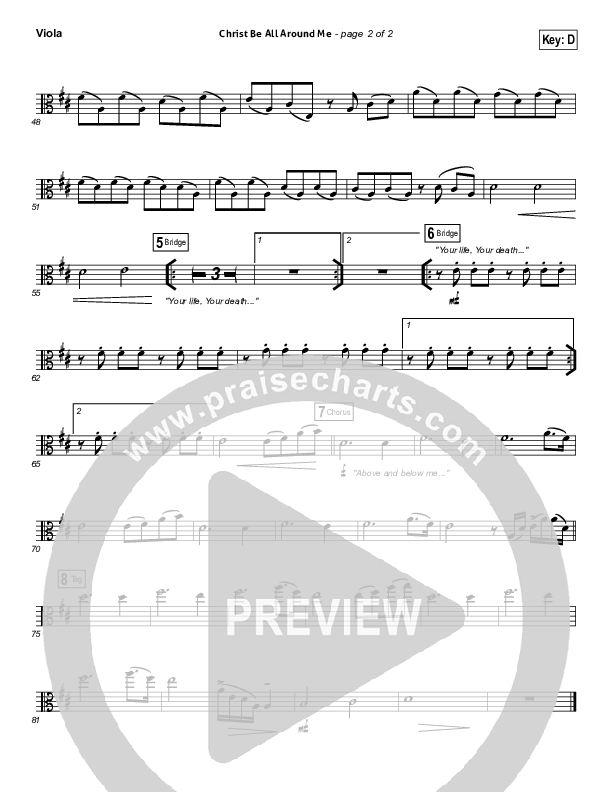 Christ Be All Around Me Viola (All Sons & Daughters)