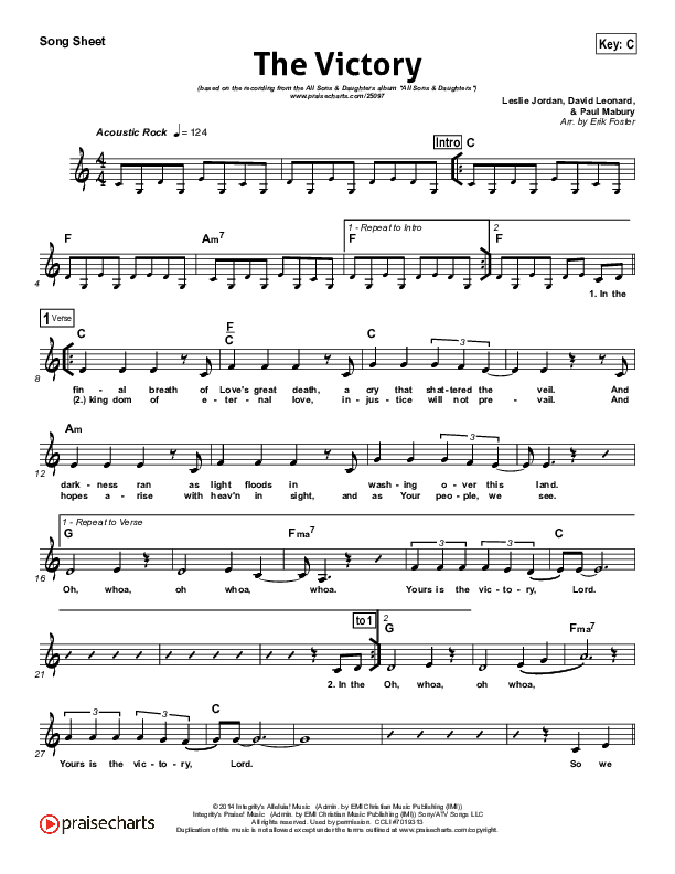 The Victory Lead (SAT) (All Sons & Daughters)