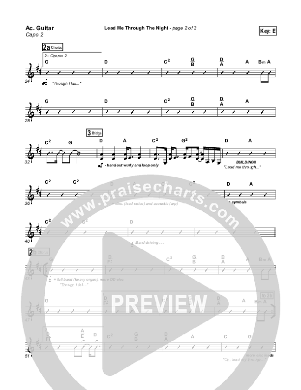 Lead Me Through The Night Acoustic Guitar (Don Moen)