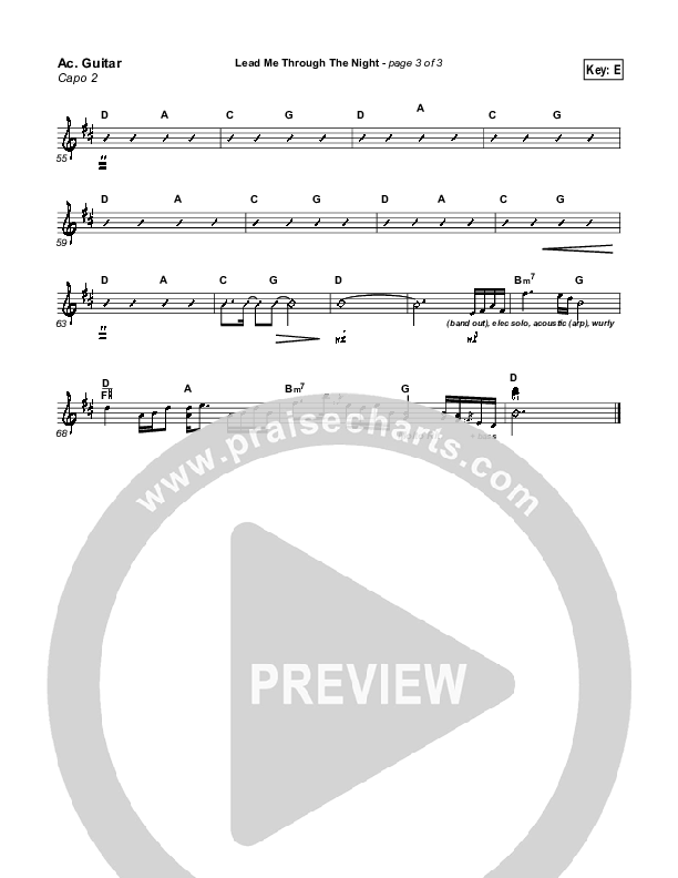 Lead Me Through The Night Acoustic Guitar (Don Moen)