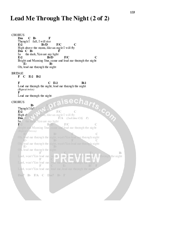 Lead Me Through The Night Chord Chart (Don Moen)