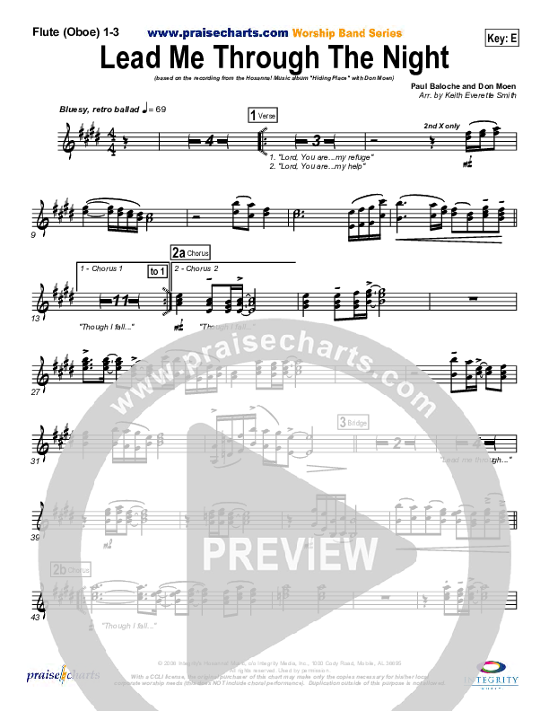 Lead Me Through The Night Flute/Oboe 1/2/3 (Don Moen)