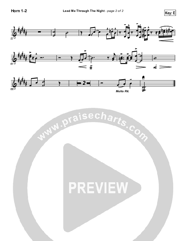 Lead Me Through The Night French Horn 1/2 (Don Moen)