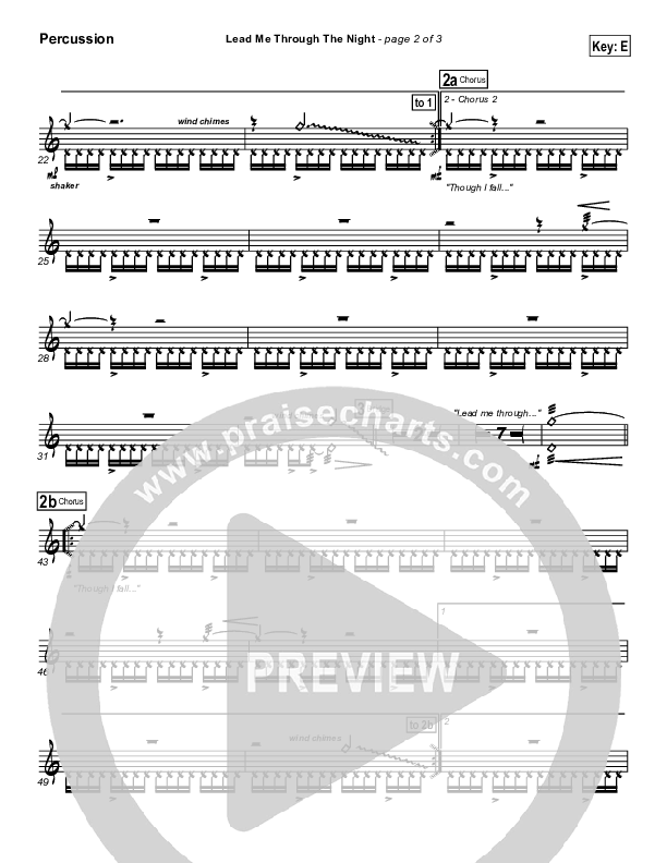 Lead Me Through The Night Percussion (Don Moen)