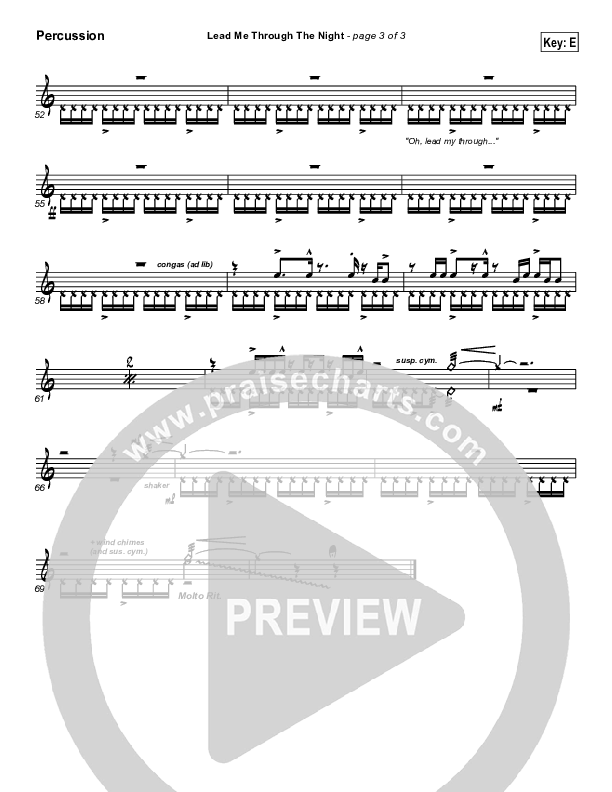 Lead Me Through The Night Percussion (Don Moen)