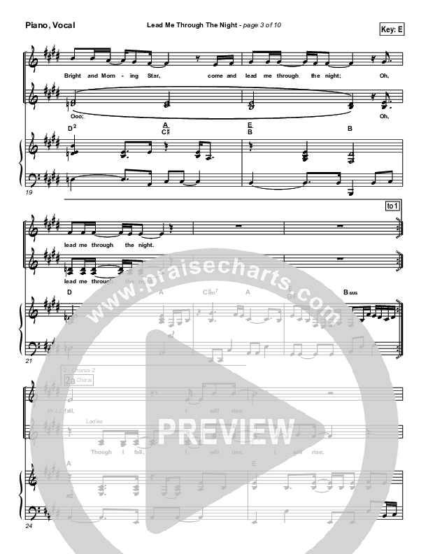 Lead Me Through The Night Piano/Vocal (Don Moen)