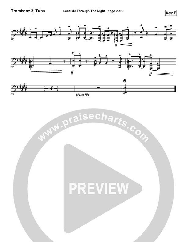 Lead Me Through The Night Trombone 3/Tuba (Don Moen)