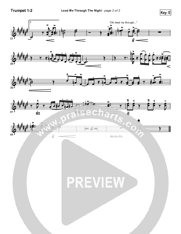 Lead Me Through The Night Trumpet 1,2 (Don Moen)