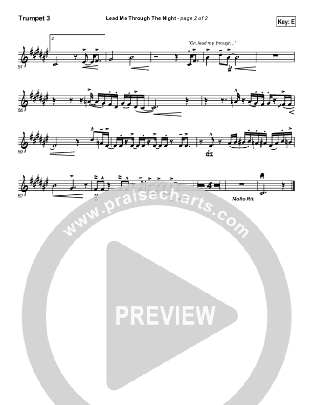 Lead Me Through The Night Trumpet 3 (Don Moen)