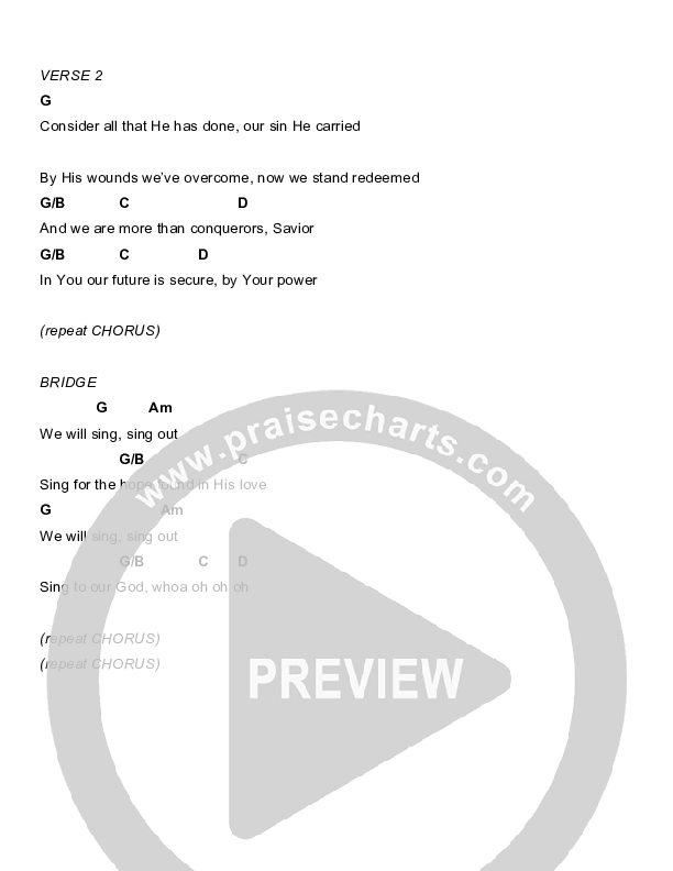 God Is For Us Chord Chart (North Point Worship / Chris Cauley)