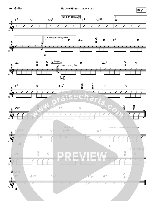 No One Higher Acoustic Guitar (North Point Worship / Seth Condrey)