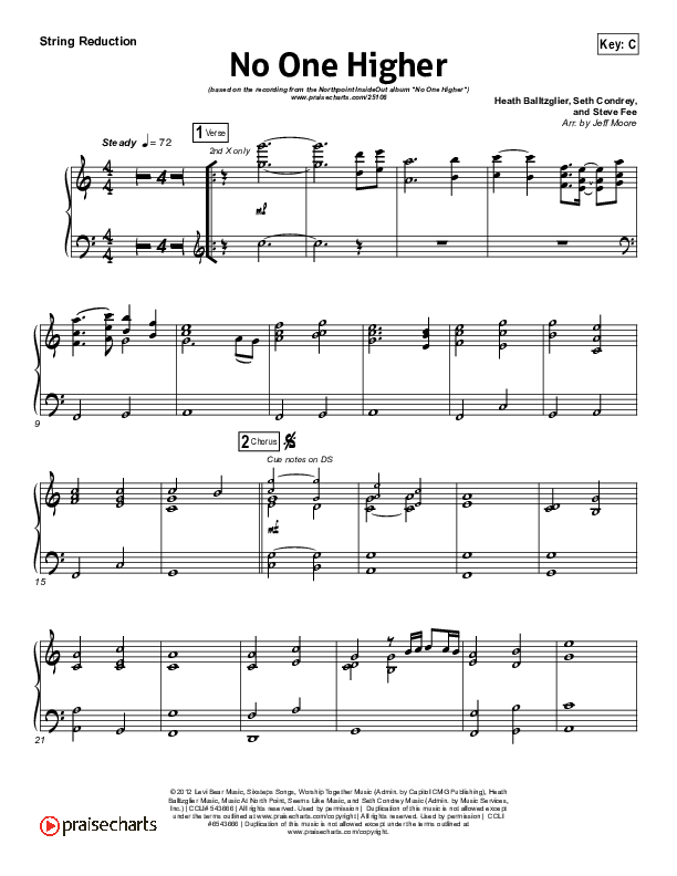 No One Higher Synth Strings (North Point Worship / Seth Condrey)