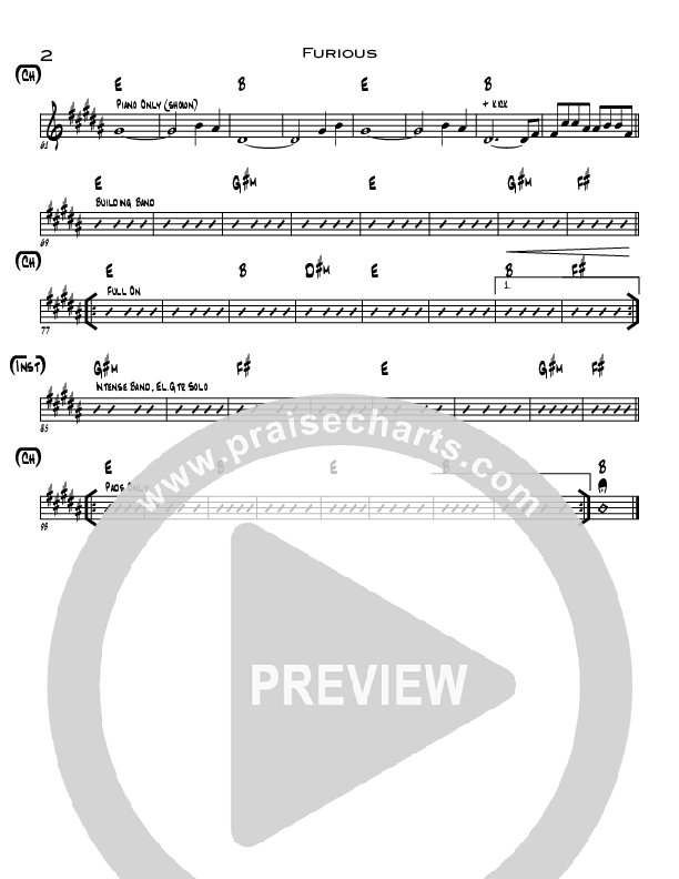 Furious Rhythm Chart (North Point Worship / Seth Condrey / Heath Balltzglier)