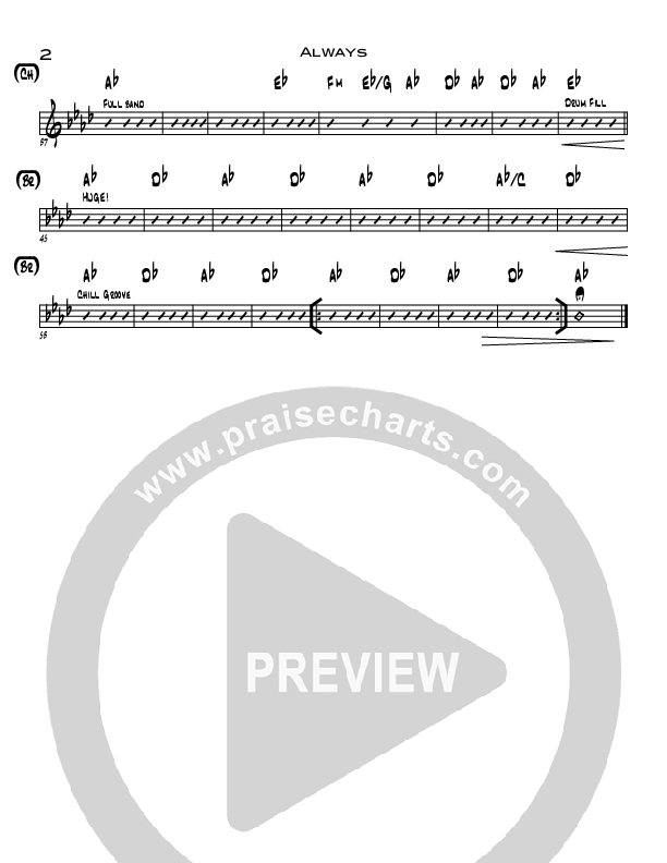 Always Rhythm Chart (North Point Worship / Chris Cauley)