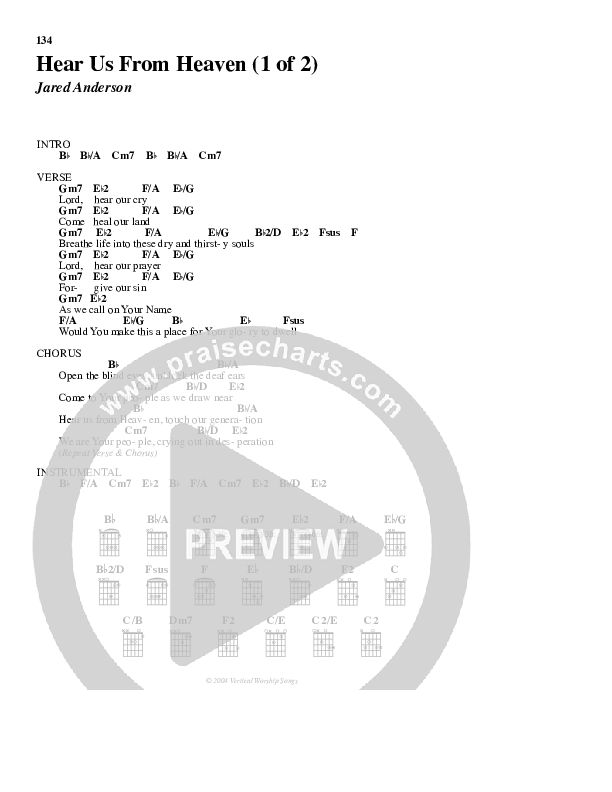 Hear Us From Heaven Chords & Lyrics (Don Moen)