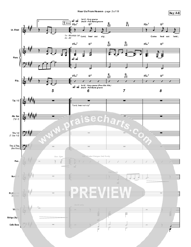 Hear Us From Heaven Conductor's Score (Don Moen)